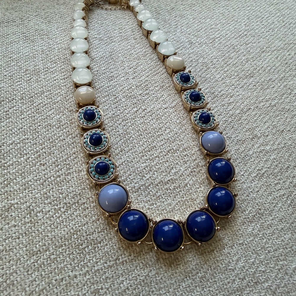 The Limited Blue and Cream Necklace